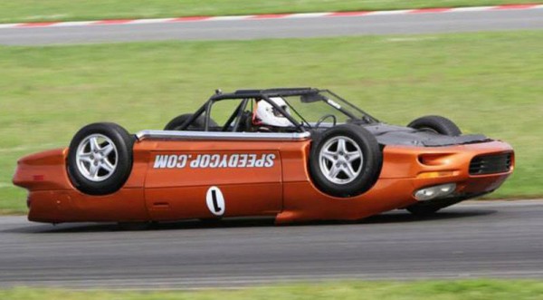 Upside down Speed Racer Car