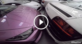 38 Lambos Hiding from Hurricane Matthew - A Tight Fit!