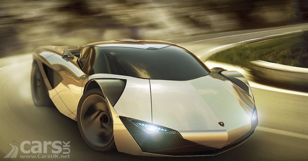 Lamborghini Vitola Electric Supercar front three quarters