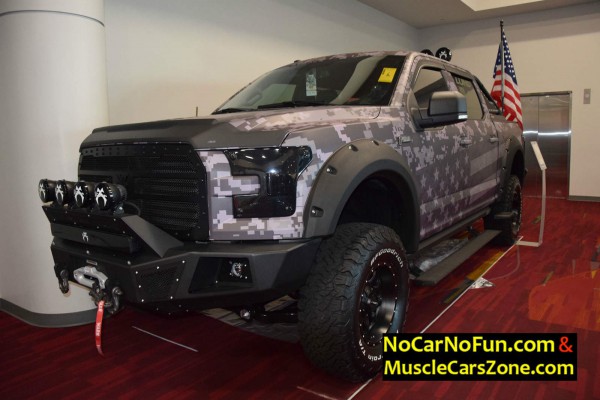 grey-custom-truck-with-american-flag-paint-job-at-sema-2016-front-three-quarters