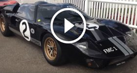 Ford GT40 Race Car Hot Lap And Loud V8 Exhaust And Engine Noise